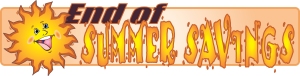 end of summer savings